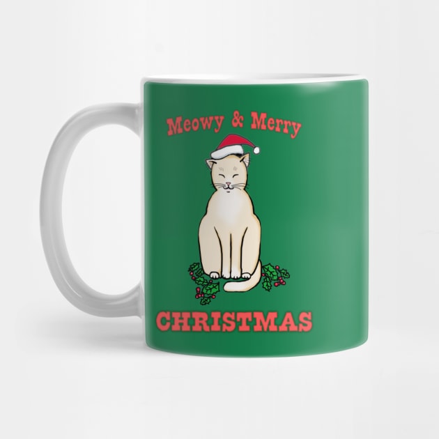 Meowy & Merry Christmas - Cute Cat Design by jdunster